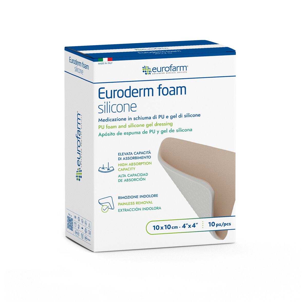 Euroderm foam silicone 10x10
